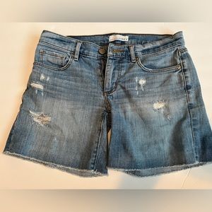 Loft denim shorts size 24 stretch comfort pockets slight distressing casual